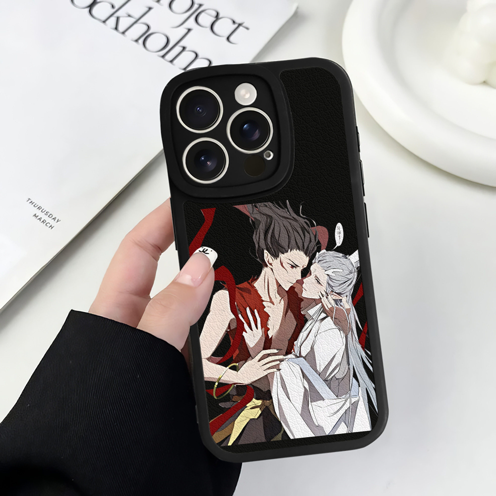 （画像用） Ne Zha 2 ナタ 魔童の大暴れ 【iPhone 16シリーズ対応】シリコンスマホケース（レザー調） 材質：シリコン